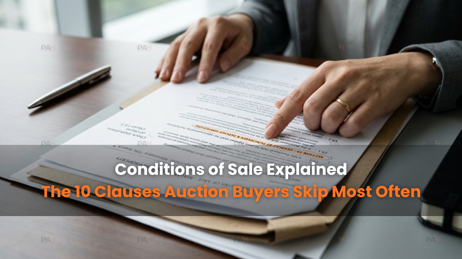 Conditions of Sale Explained: The 10 Clauses Auction Buyers Skip Most Often